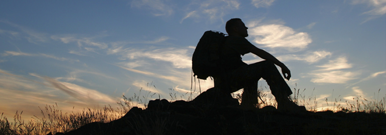 male backpacker