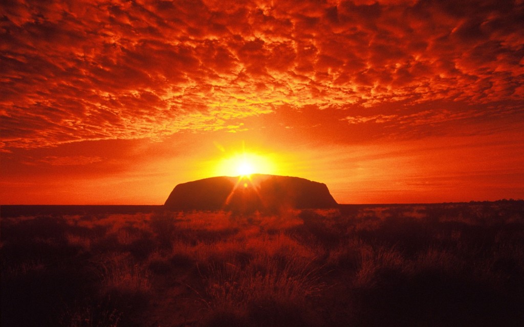 sunset uluru